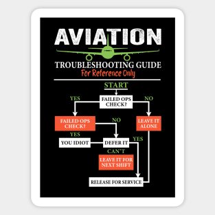 Airplane Pilot, Funny Pilot & Aviation Troubleshooting Guide Sticker